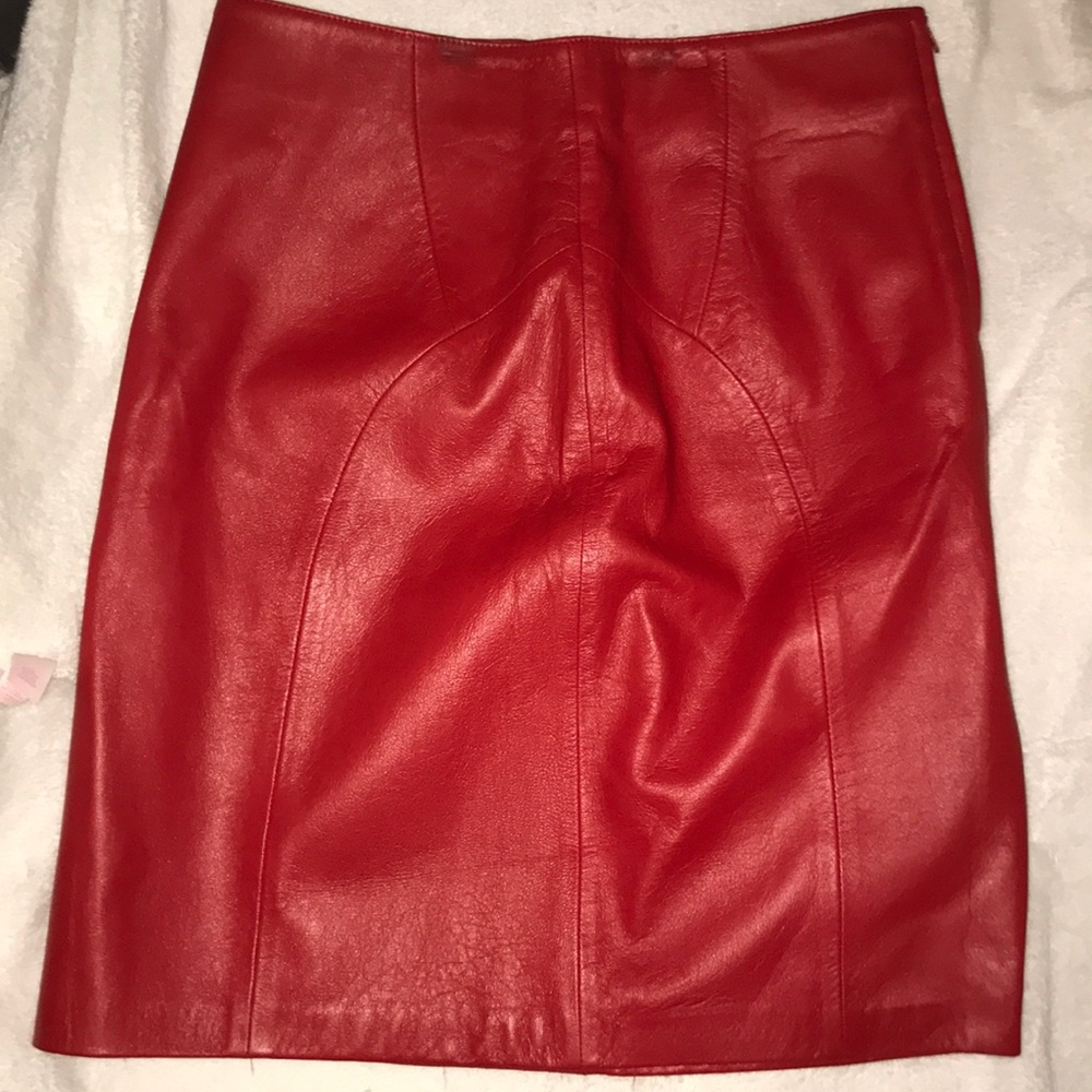 West Coast Leather Red leather skirt